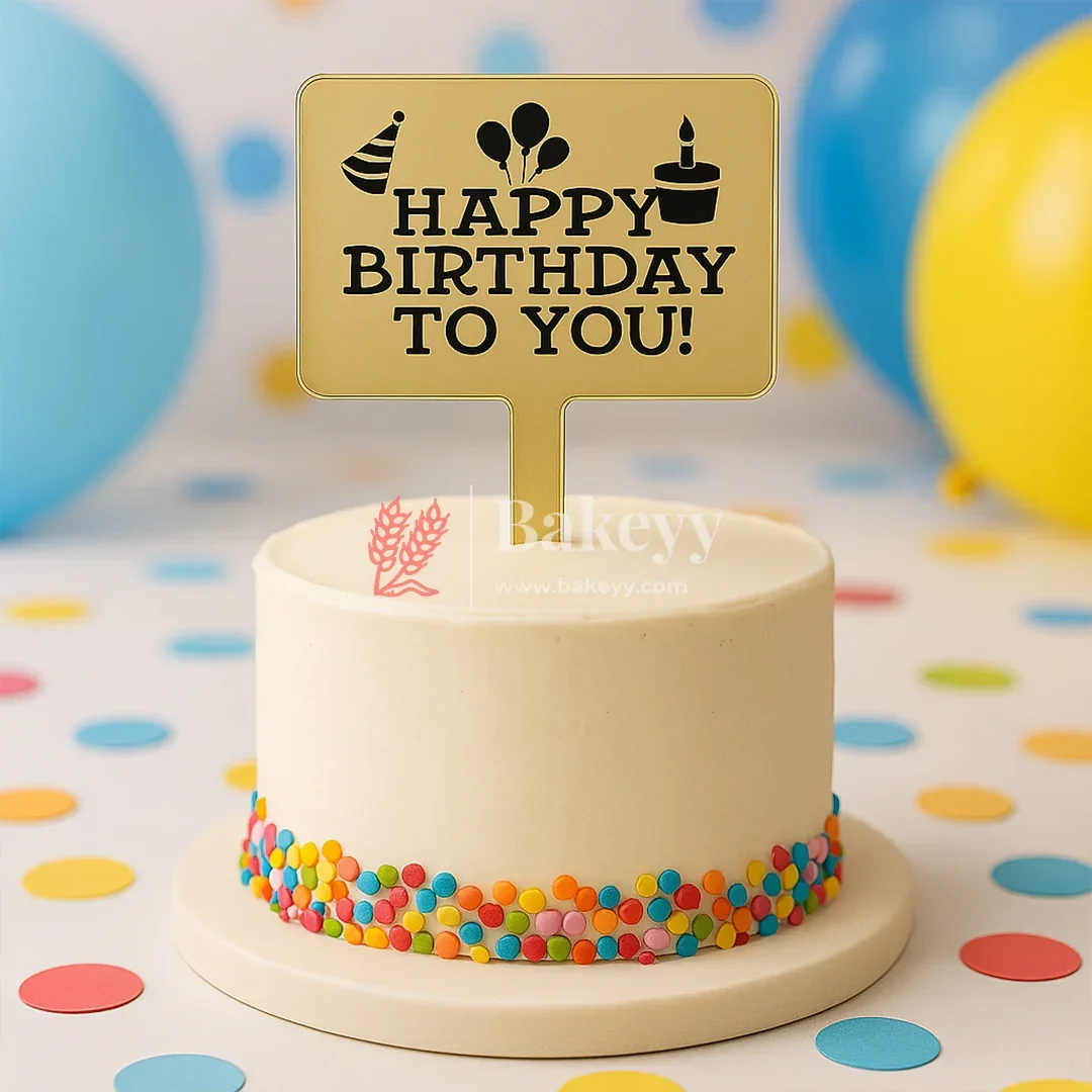5x6cm | Birthday Topper Set | Paper | Mixed Designs | 18pcs - Image 5