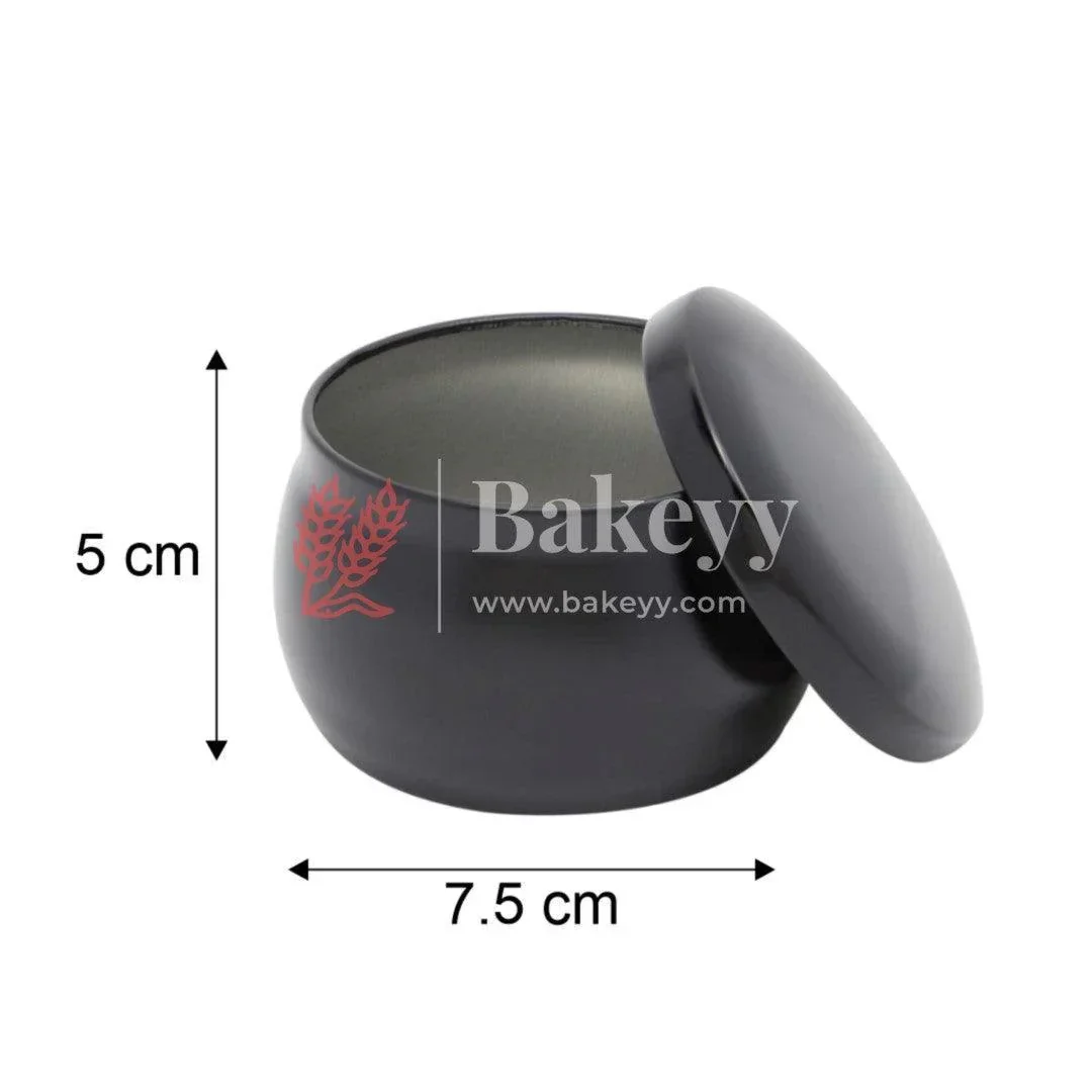 Faded Black Matka Candle Tin Box | Empty Decorative Tin Box | Chocolate Box | Candy Box | Gift Box | Pack Of 12 - Image 4