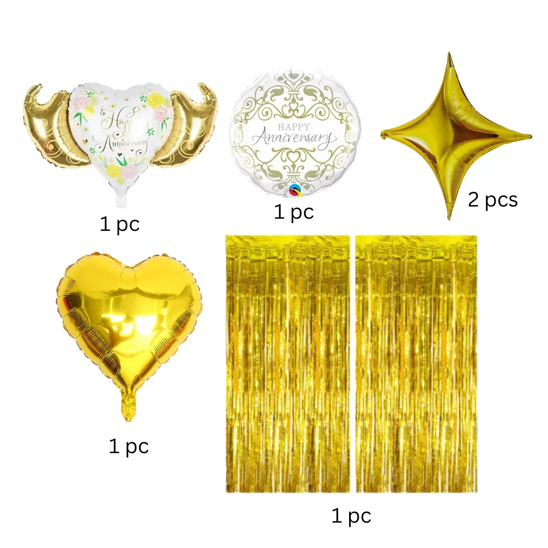 Black & Gold Balloon Arch Decoration Kit with Star Foil Balloons | Party Decor | Pack of 1 - Image 2