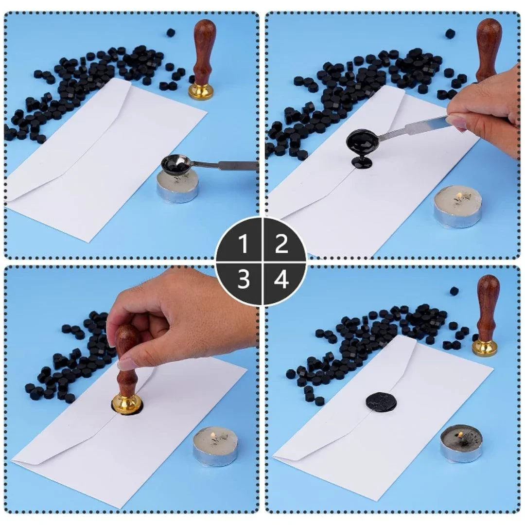 Black Wax Seal Beads, 100g - Image 2
