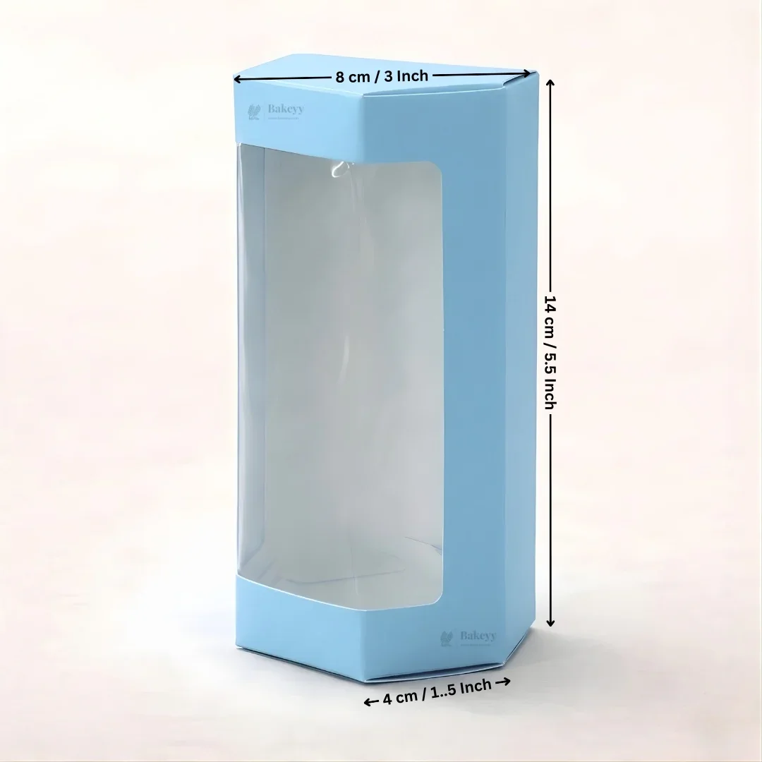 Blue Color | Cookie Box with Window | Slim Paperboard Packaging Box | 2 Sizes Available | Pack of 25 - Image 4