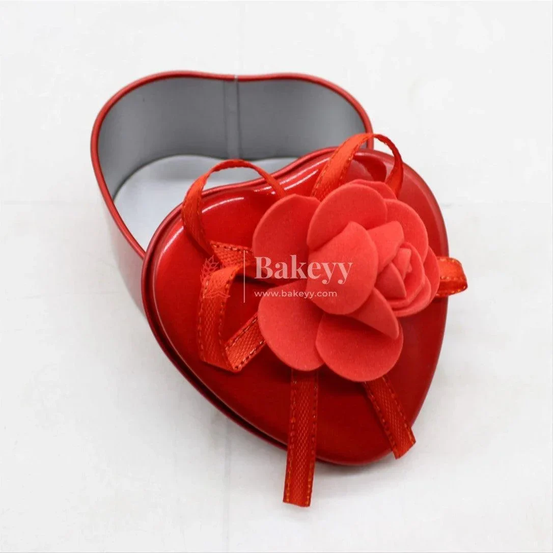 Heart Shape Empty Decorative Tin Box | Gift Box | Chocolate Box | Sweet Box | Jewellery Box | Luxury Box | Pack of 10 - Image 4
