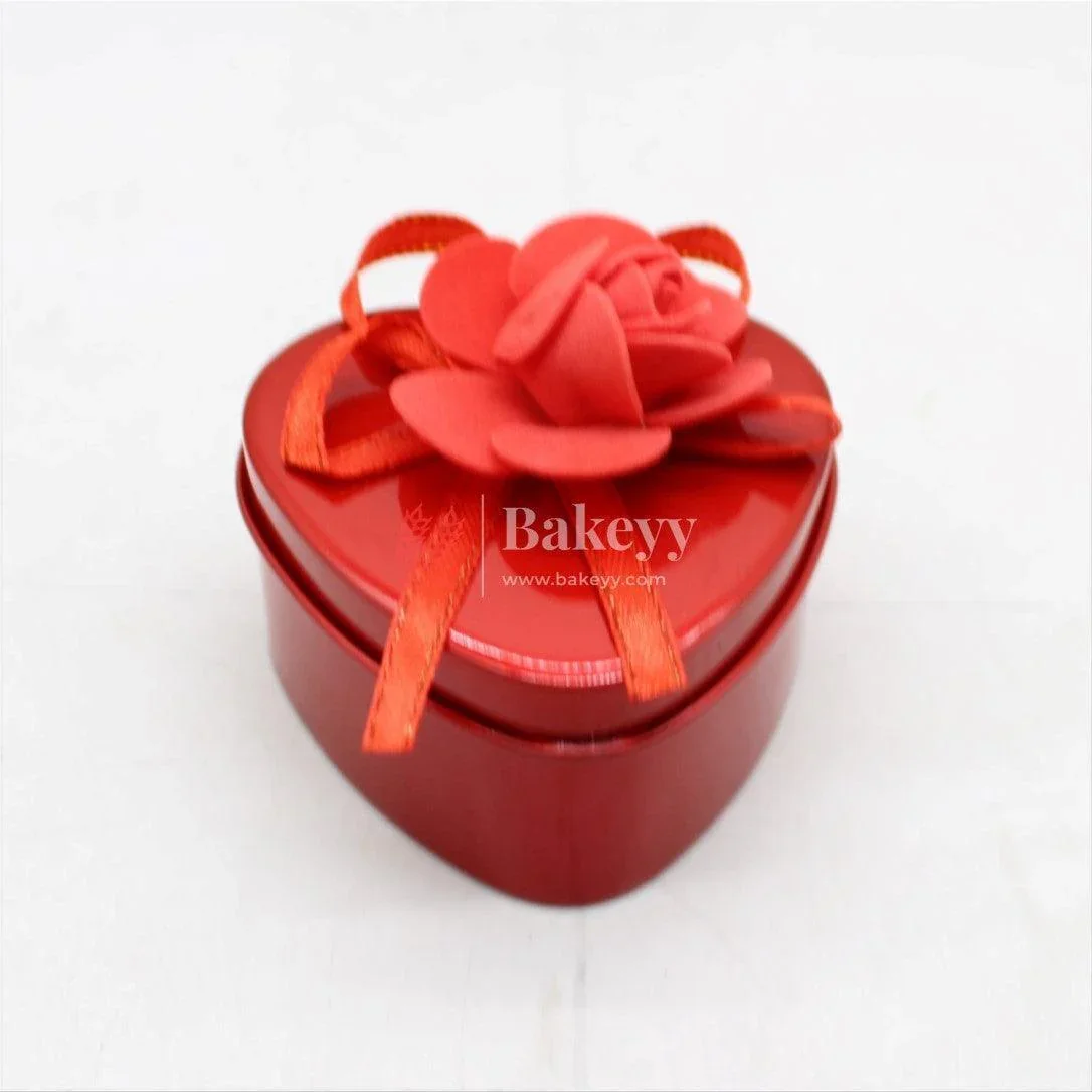 Heart Shape Empty Decorative Tin Box | Gift Box | Chocolate Box | Sweet Box | Jewellery Box | Luxury Box | Pack of 10 - Image 5