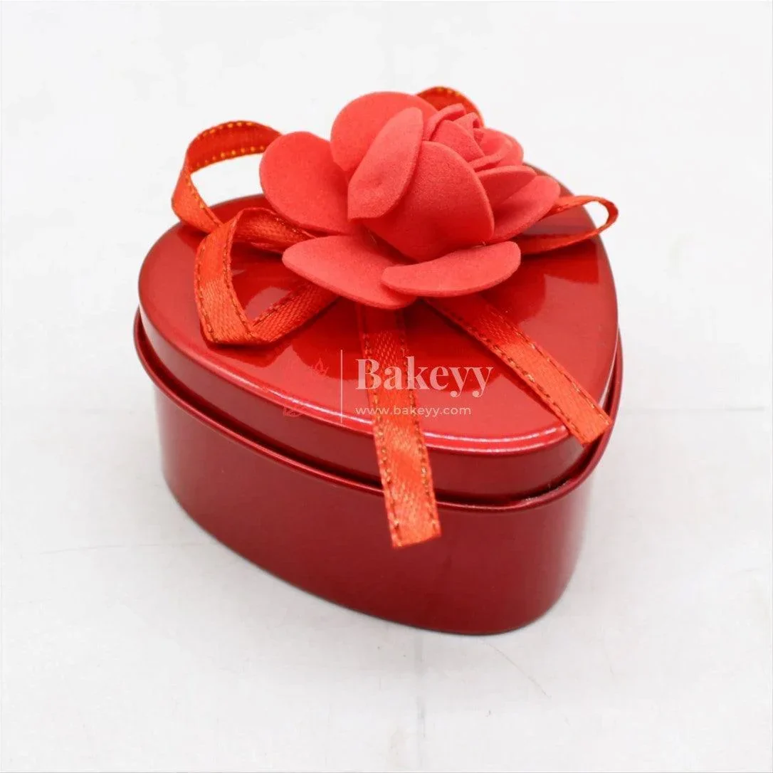Heart Shape Empty Decorative Tin Box | Gift Box | Chocolate Box | Sweet Box | Jewellery Box | Luxury Box | Pack of 10 - Image 6