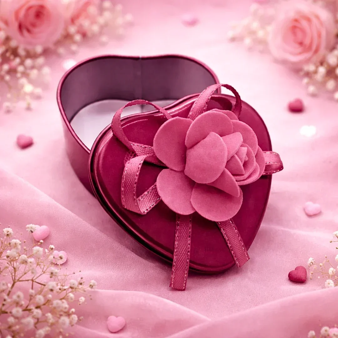Heart Shape Empty Decorative Tin Box | Gift Box | Chocolate Box | Sweet Box | Jewellery Box | Luxury Box | Pack of 10 - Image 8