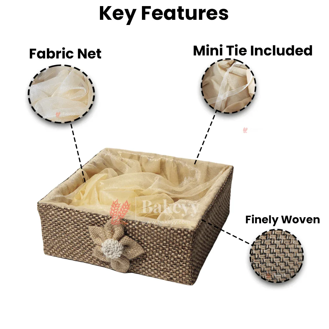 Brown Net Hamper Basket | Perfect for Gifting | Pack of 1 - Image 6