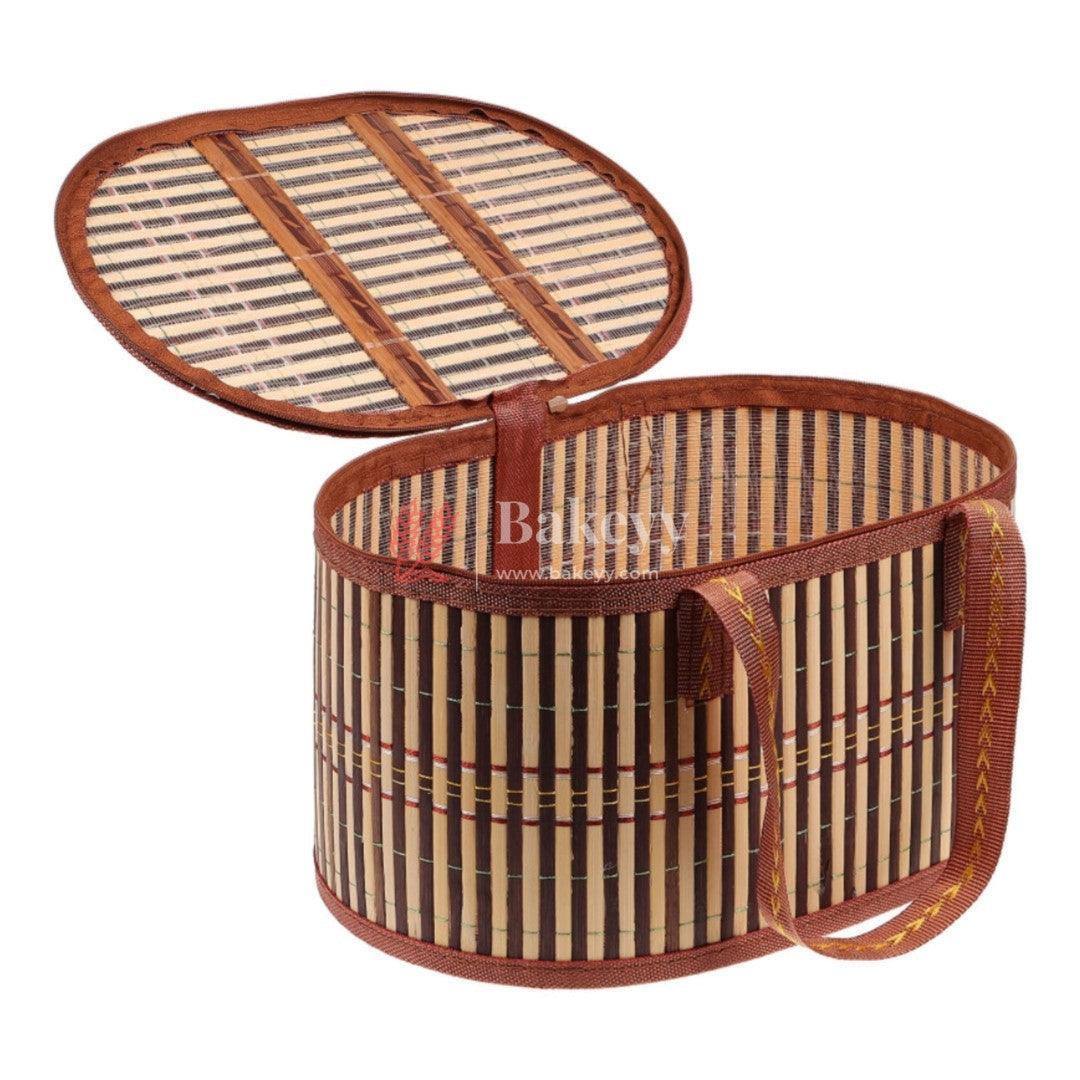 Brown Oval Wooden baskets | 1 Piece