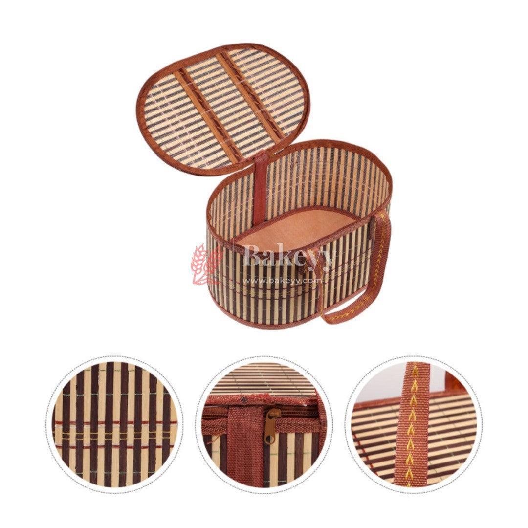 Brown Oval Wooden baskets | 1 Piece - Image 5