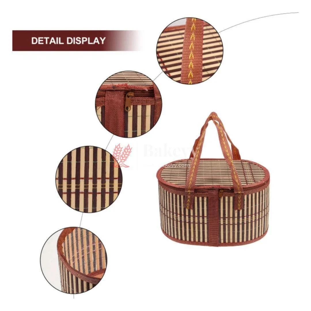 Brown Oval Wooden baskets | 1 Piece - Image 6