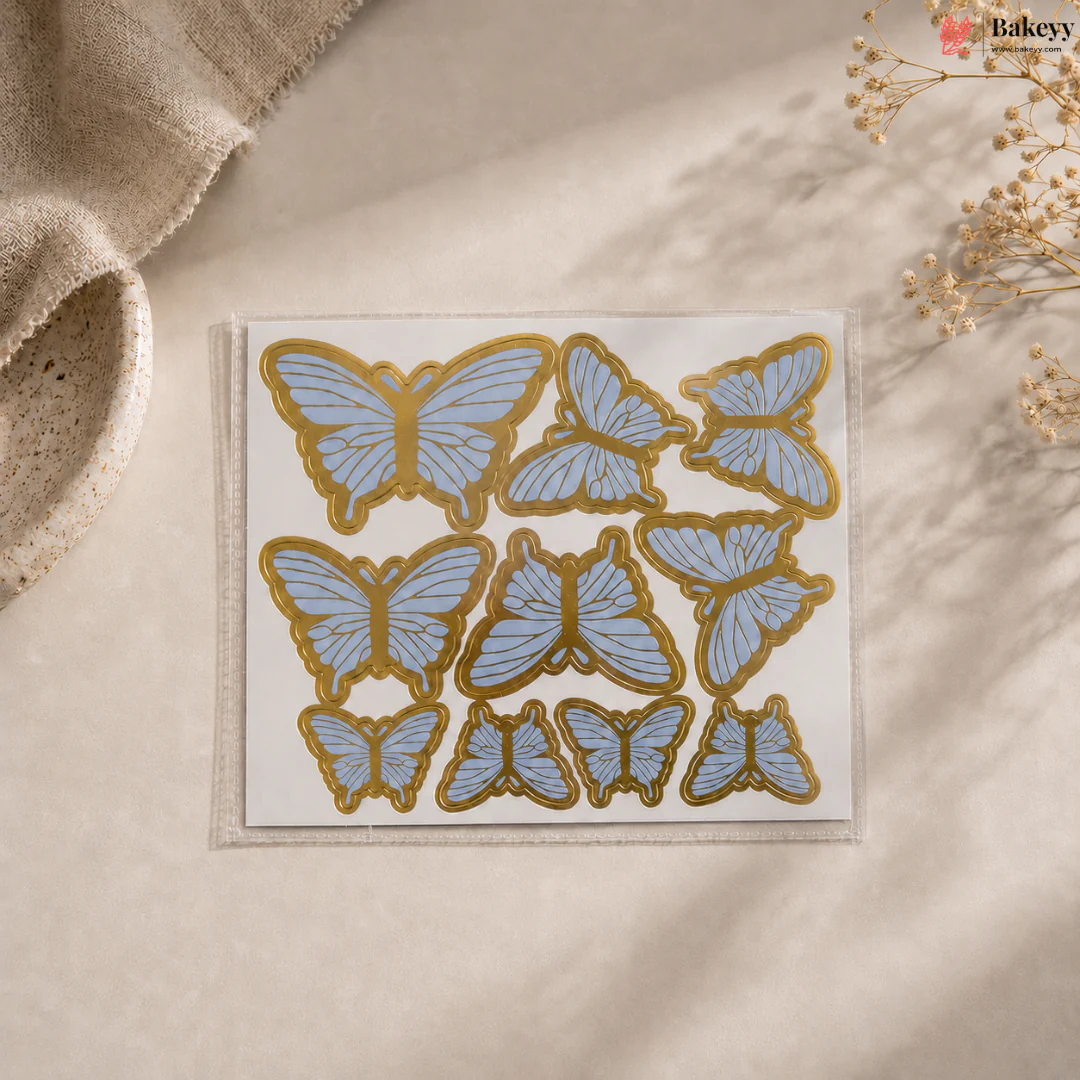 Butterfly Cake Topper Set Premium | Multi-Size Decorative Butterfly Picks | 10 Butterflies per Pack | Pack of 1 - Image 10