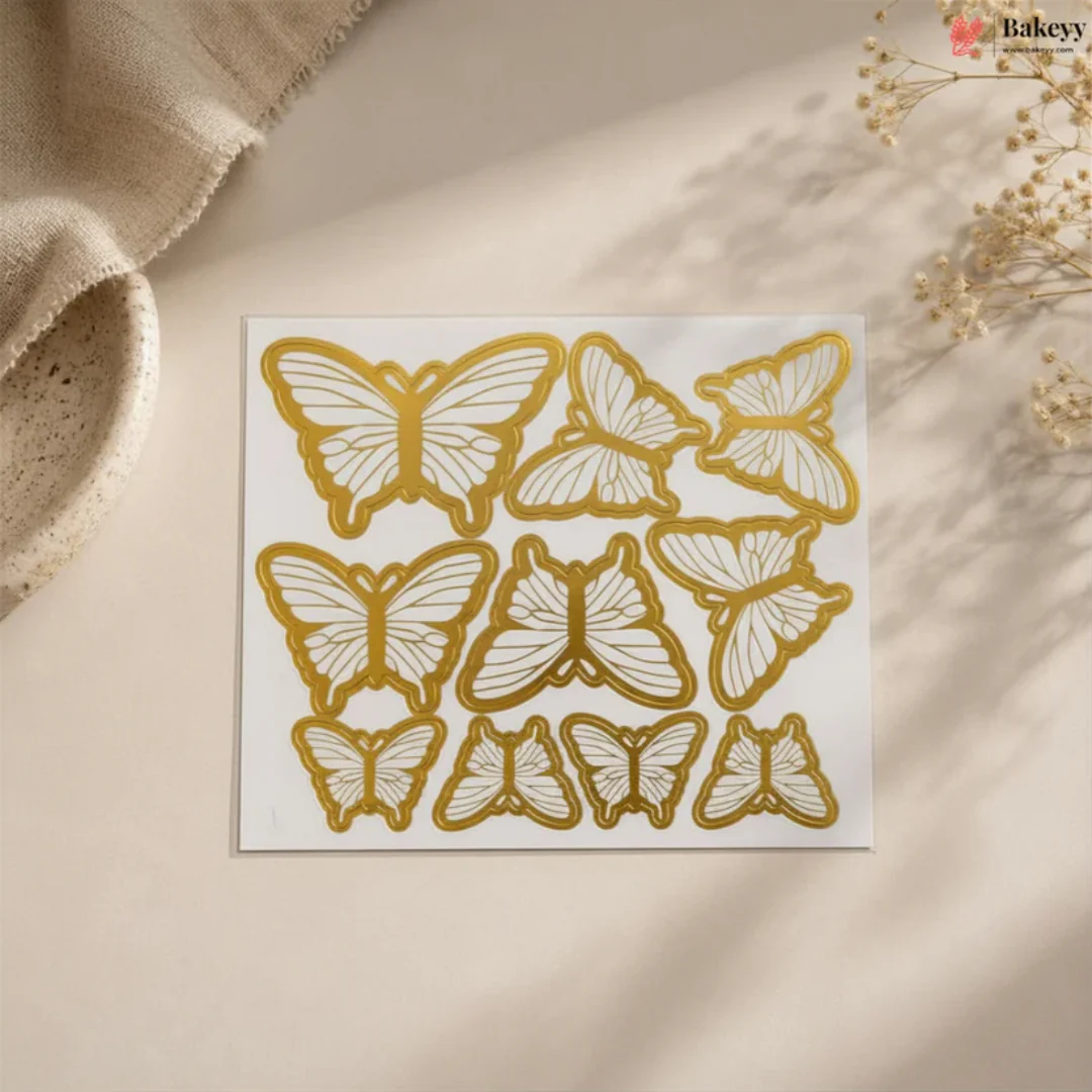 Butterfly Cake Topper Set Premium | Multi-Size Decorative Butterfly Picks | 10 Butterflies per Pack | Pack of 1 - Image 11