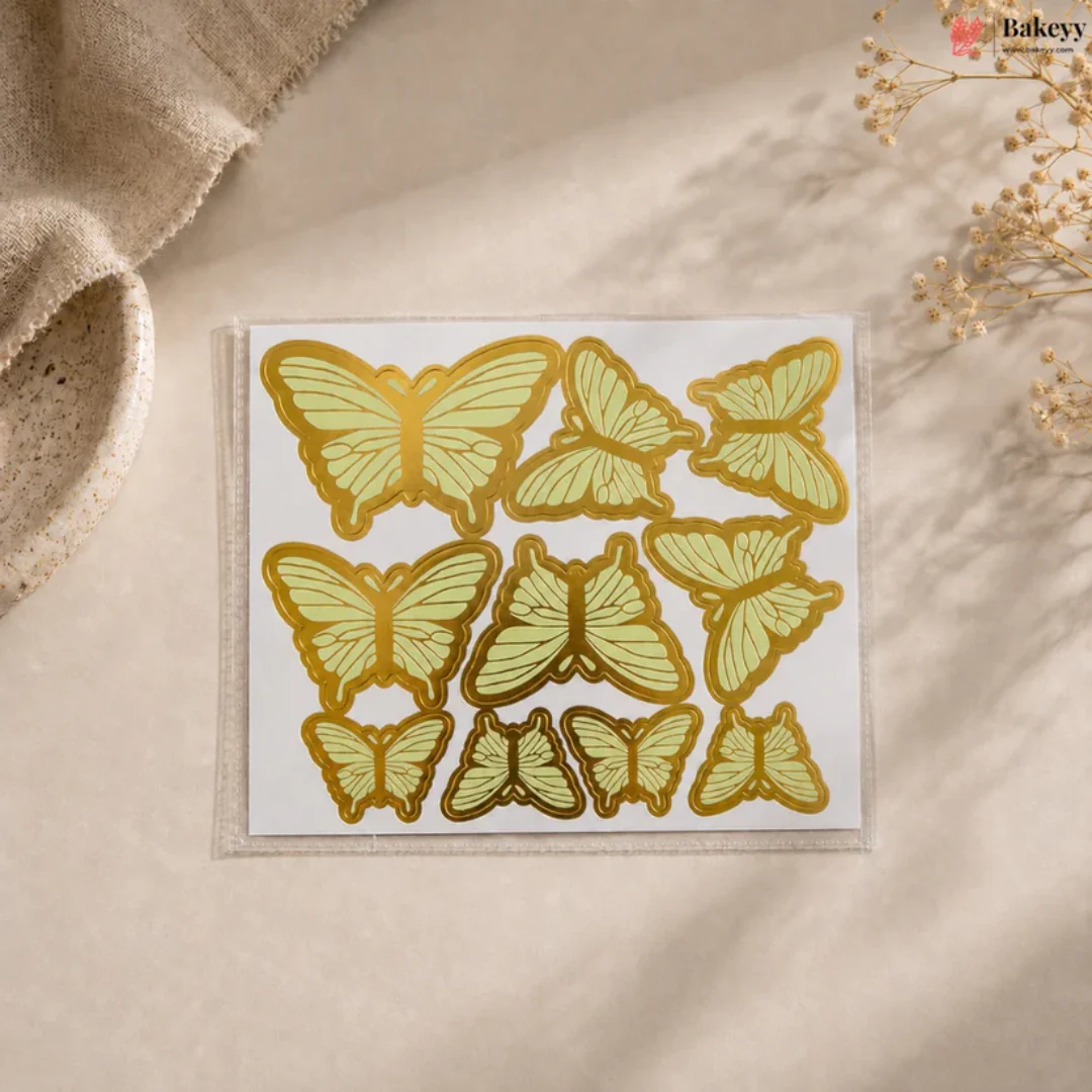 Butterfly Cake Topper Set Premium | Multi-Size Decorative Butterfly Picks | 10 Butterflies per Pack | Pack of 1 - Image 12