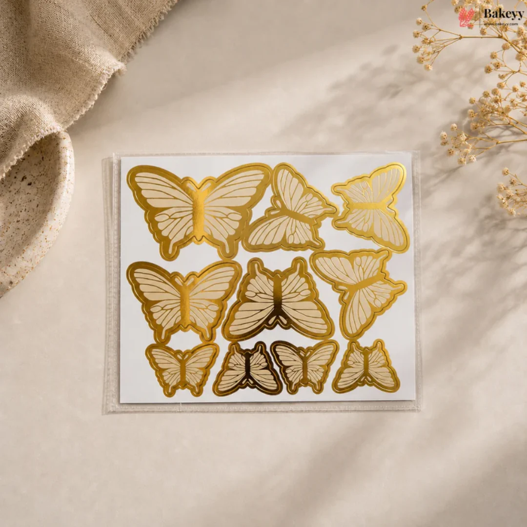 Butterfly Cake Topper Set Premium | Multi-Size Decorative Butterfly Picks | 10 Butterflies per Pack | Pack of 1 - Image 13