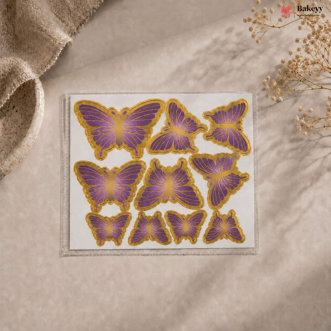 Butterfly Cake Topper Set Premium | Multi-Size Decorative Butterfly Picks | 10 Butterflies per Pack | Pack of 1 - Image 16