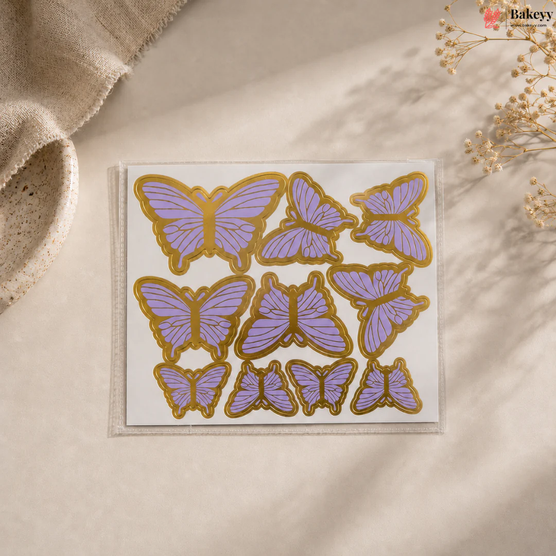 Butterfly Cake Topper Set Premium | Multi-Size Decorative Butterfly Picks | 10 Butterflies per Pack | Pack of 1 - Image 4
