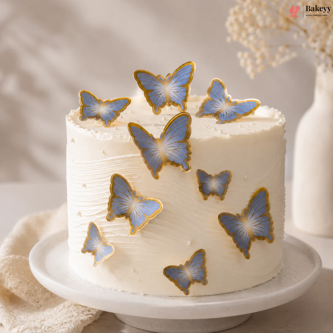 Butterfly Cake Topper Set Premium | Multi-Size Decorative Butterfly Picks | 10 Butterflies per Pack | Pack of 1 - Image 5