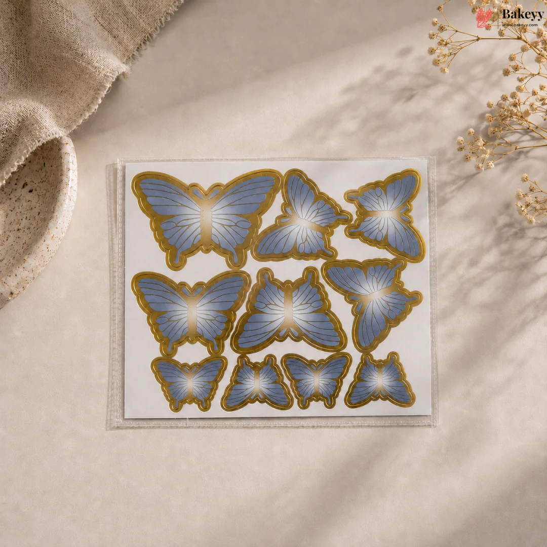 Butterfly Cake Topper Set Premium | Multi-Size Decorative Butterfly Picks | 10 Butterflies per Pack | Pack of 1 - Image 6