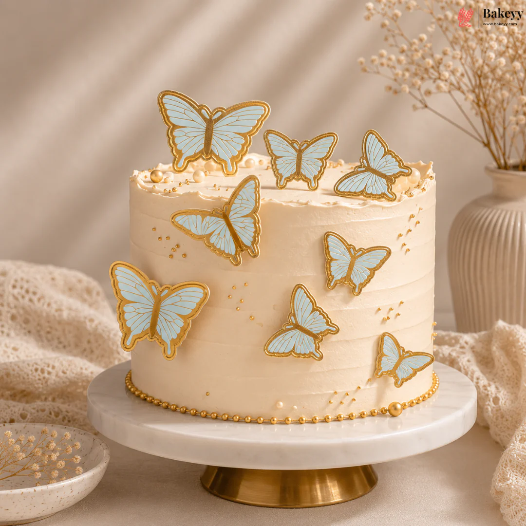 Butterfly Cake Topper Set Premium | Multi-Size Decorative Butterfly Picks | 10 Butterflies per Pack | Pack of 1 - Image 7