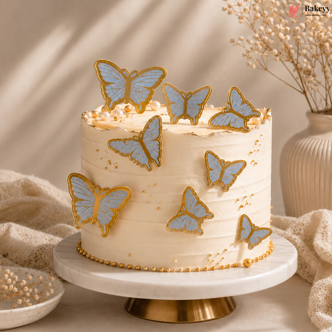 Butterfly Cake Topper Set Premium | Multi-Size Decorative Butterfly Picks | 10 Butterflies per Pack | Pack of 1 - Image 9