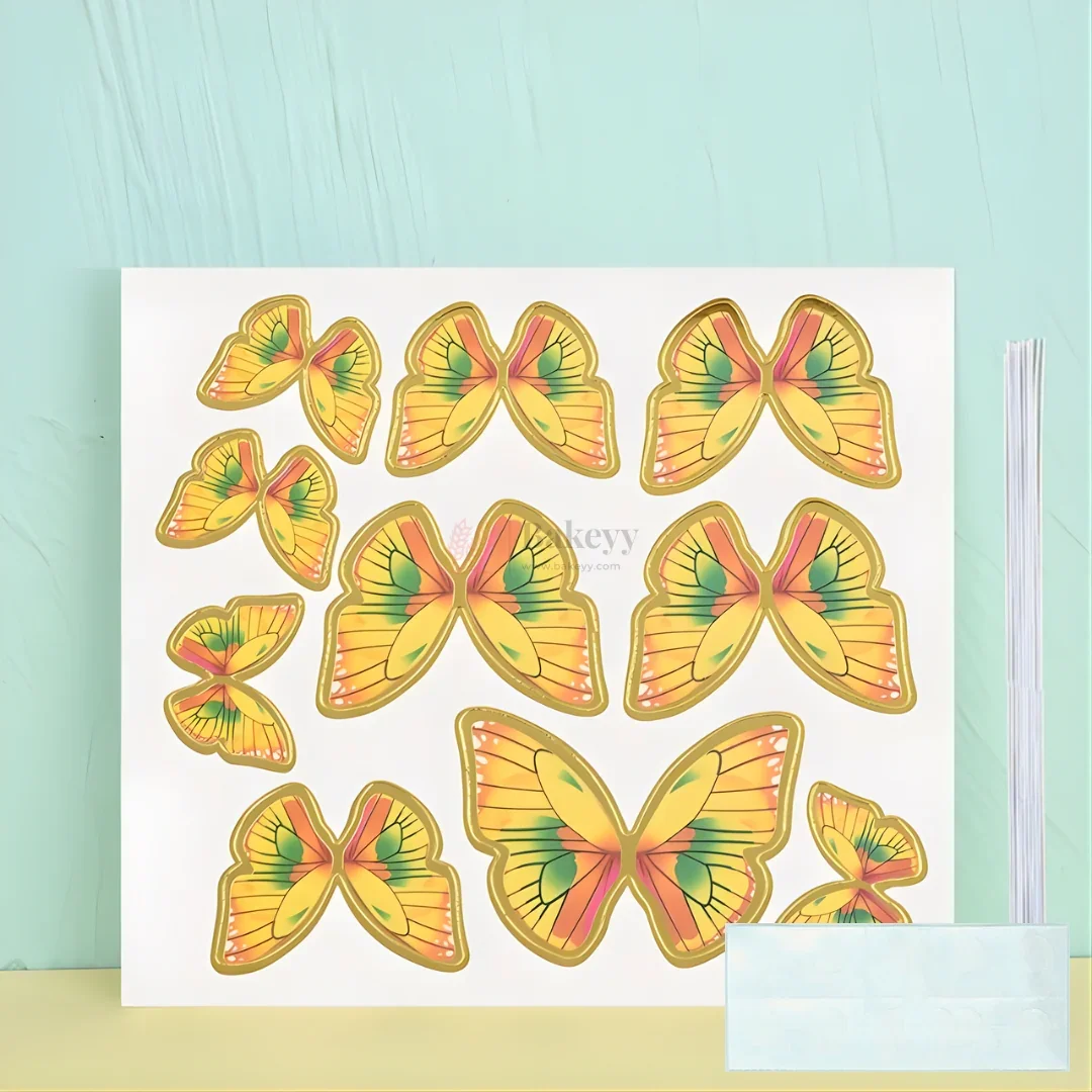 Butterfly Cake Topper Set Premium Multi-Size Decorative Butterfly Picks | Pack of 1 - Image 5