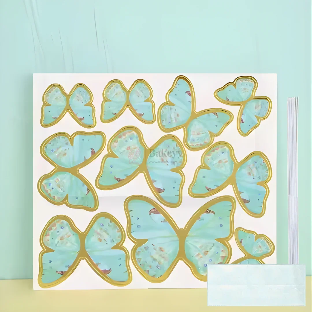 Butterfly Cake Topper Set Premium Multi-Size Decorative Butterfly Picks | Pack of 1 - Image 6