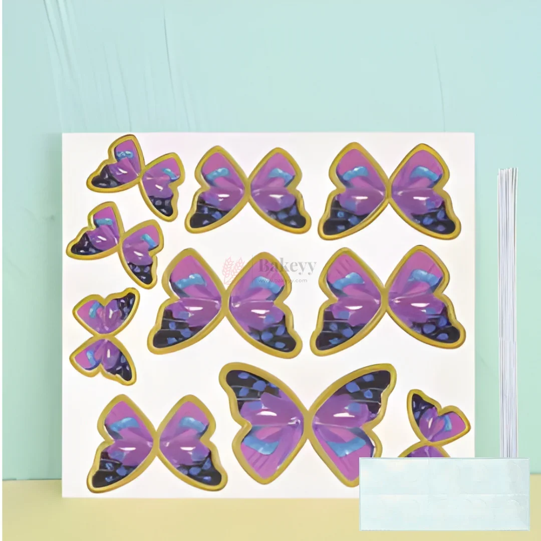 Butterfly Cake Topper Set Premium Multi-Size Decorative Butterfly Picks | Pack of 1 - Image 8