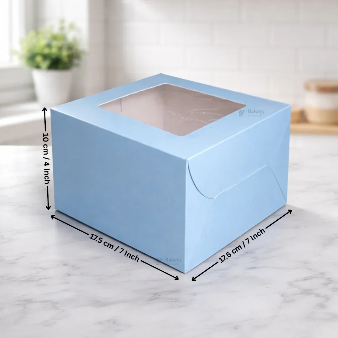 Cake Box With Square Top Window | Blue Color | ITC Back Box | 4 Sizes Available | Pack Of 25 - Image 10