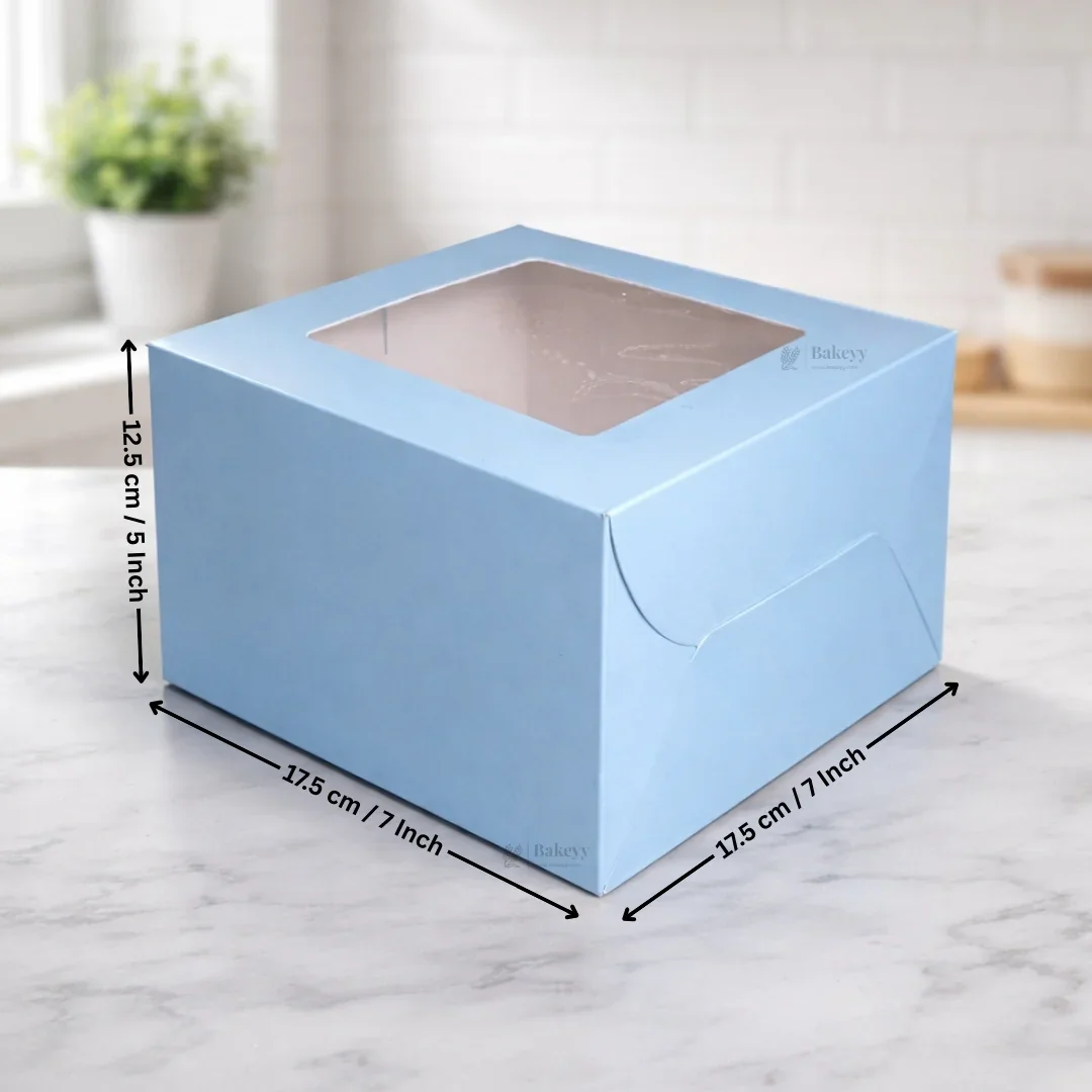 Cake Box With Square Top Window | Blue Color | ITC Back Box | 4 Sizes Available | Pack Of 25 - Image 9
