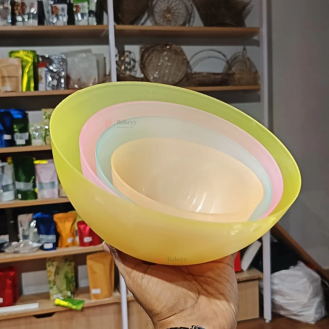 Cake Mixing Bowl Set | Batter Mixing Bowl | Mix Colors | 4 Pieces Per Pack | Pack of 1 - Image 3