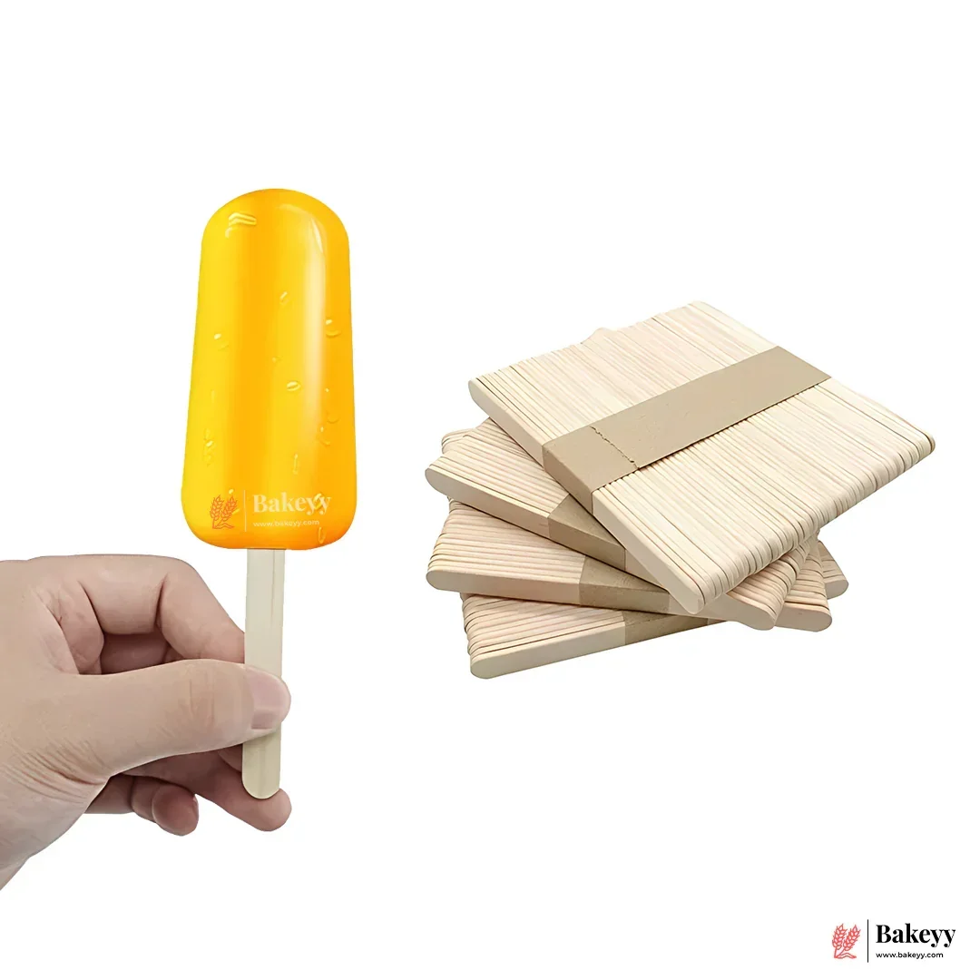 Cakesicle Sticks | Wooden Popsicle Sticks for Cake Pops, Ice Cream, Crafts | Thin, Food-Grade Wood, Smooth Finish