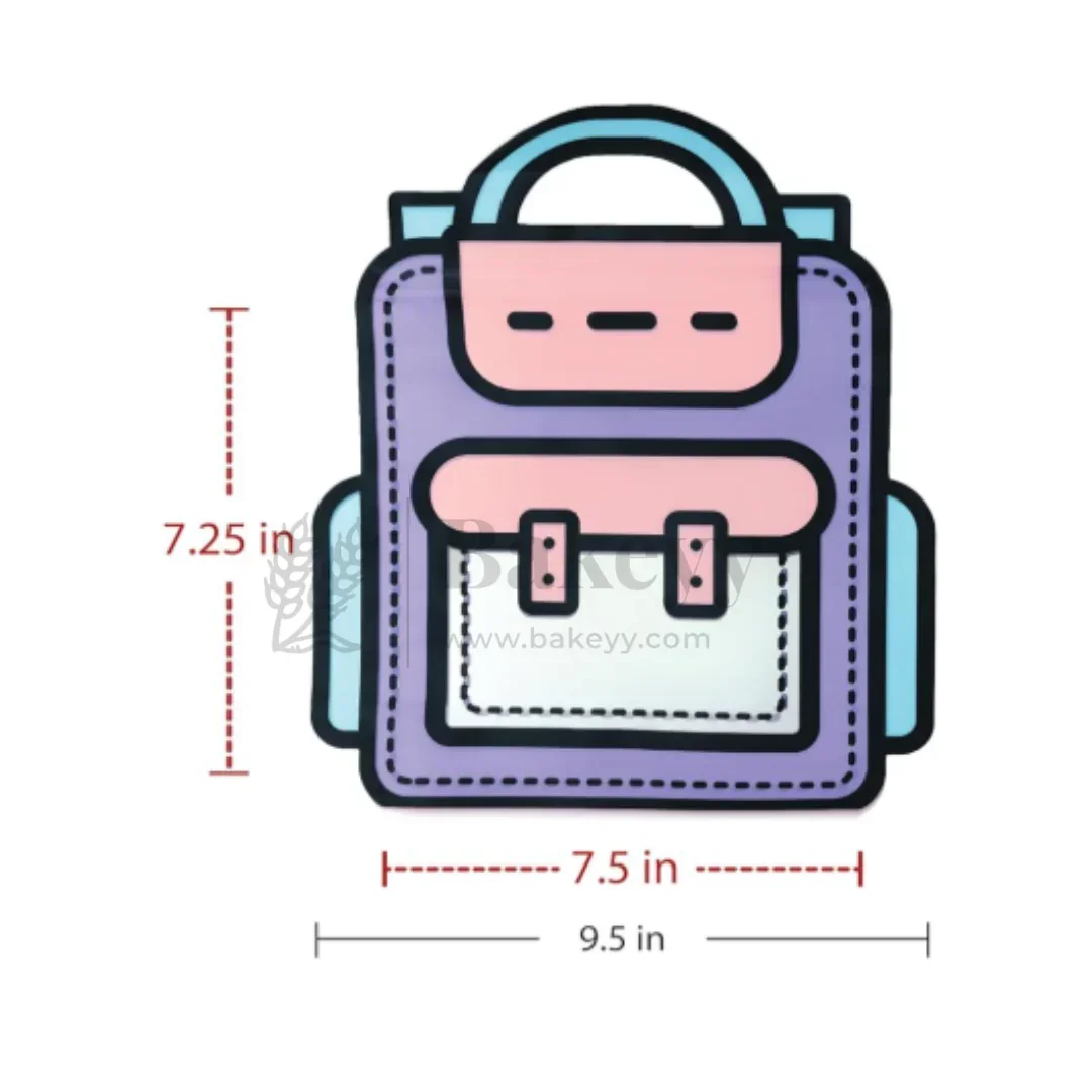 Cartoon Backpack Zip Lock Pouch | Blue | Treat Storge Bag for Birthday | Fancy Zip lock pouches | Pack of 50 - Image 4