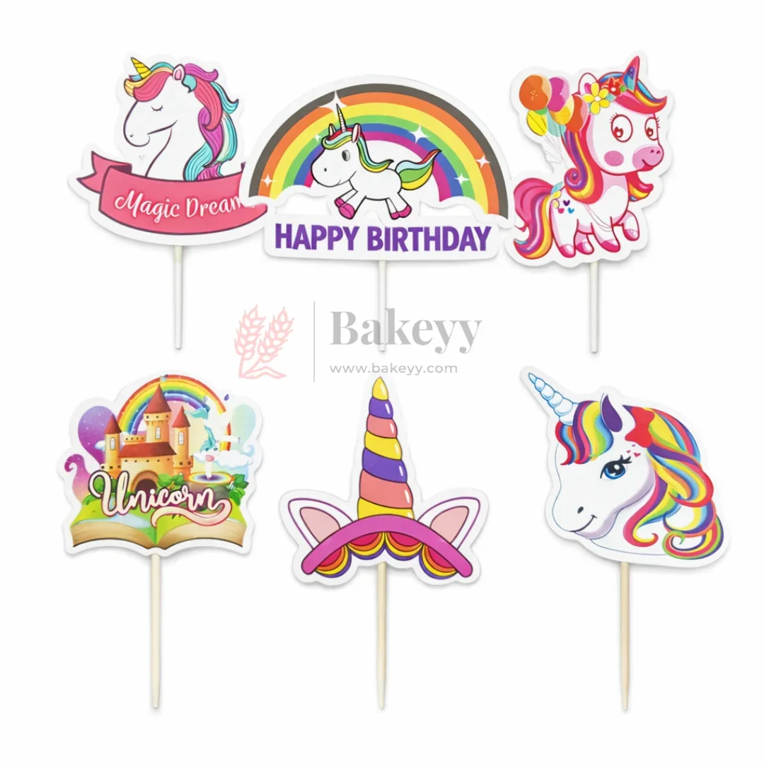 Kids Theme Cake Toppers | Fun Character Designs | Decorative Toppers for Cakes and Cupcakes | Pack of 6 - Image 12