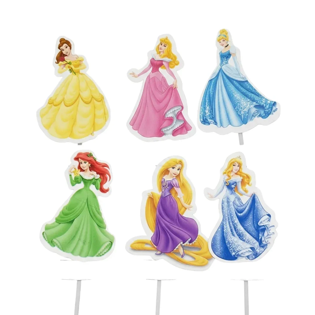 Kids Theme Cake Toppers | Fun Character Designs | Decorative Toppers for Cakes and Cupcakes | Pack of 6 - Image 3