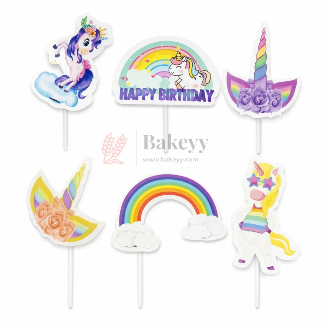 Kids Theme Cake Toppers | Fun Character Designs | Decorative Toppers for Cakes and Cupcakes | Pack of 6 - Image 8