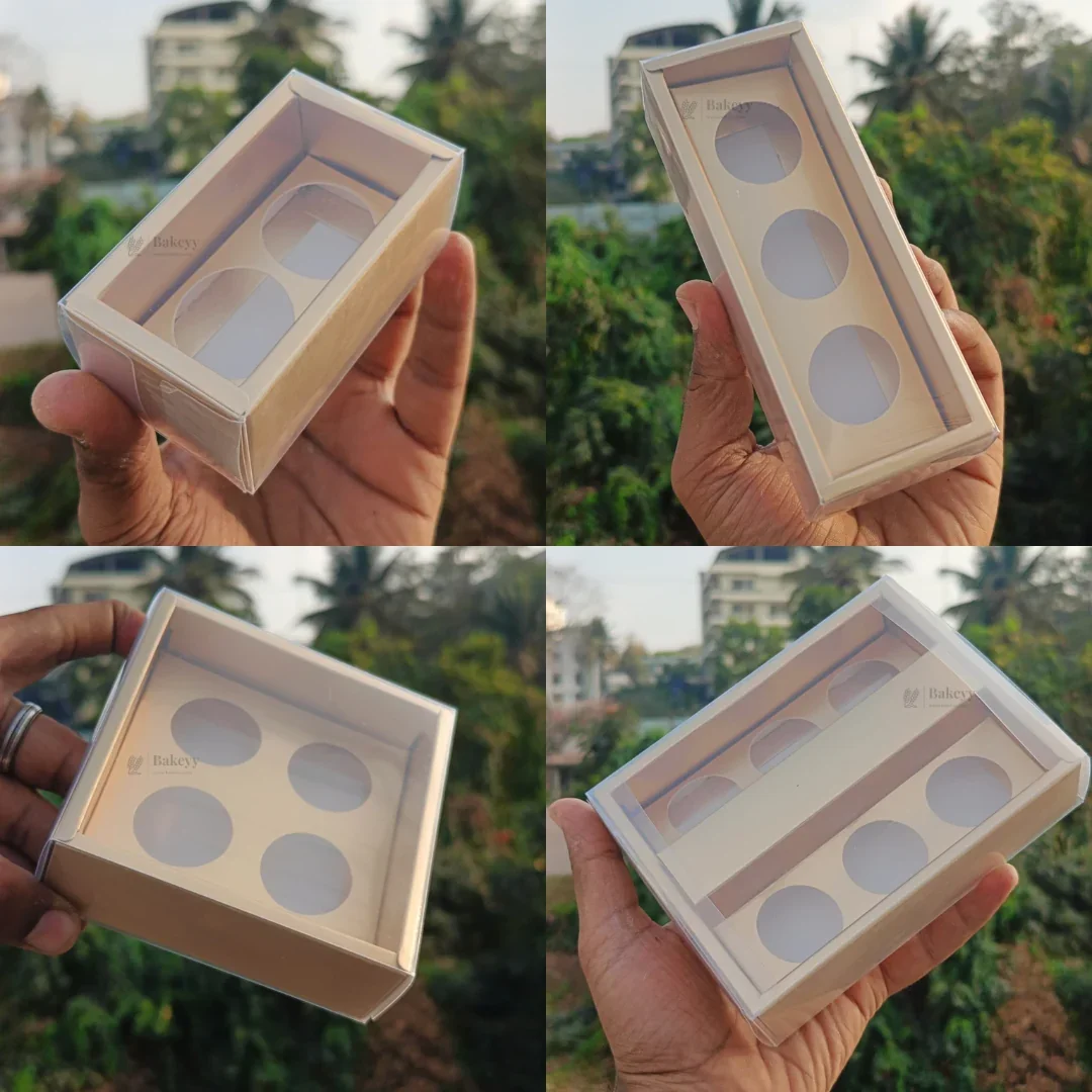 Chocolate Gift Box with PVC Cover & Cavity Tray | Gold Color | Premium Chocolate Packaging Box | Multiple Capacities Available | Pack of 20 - Image 2