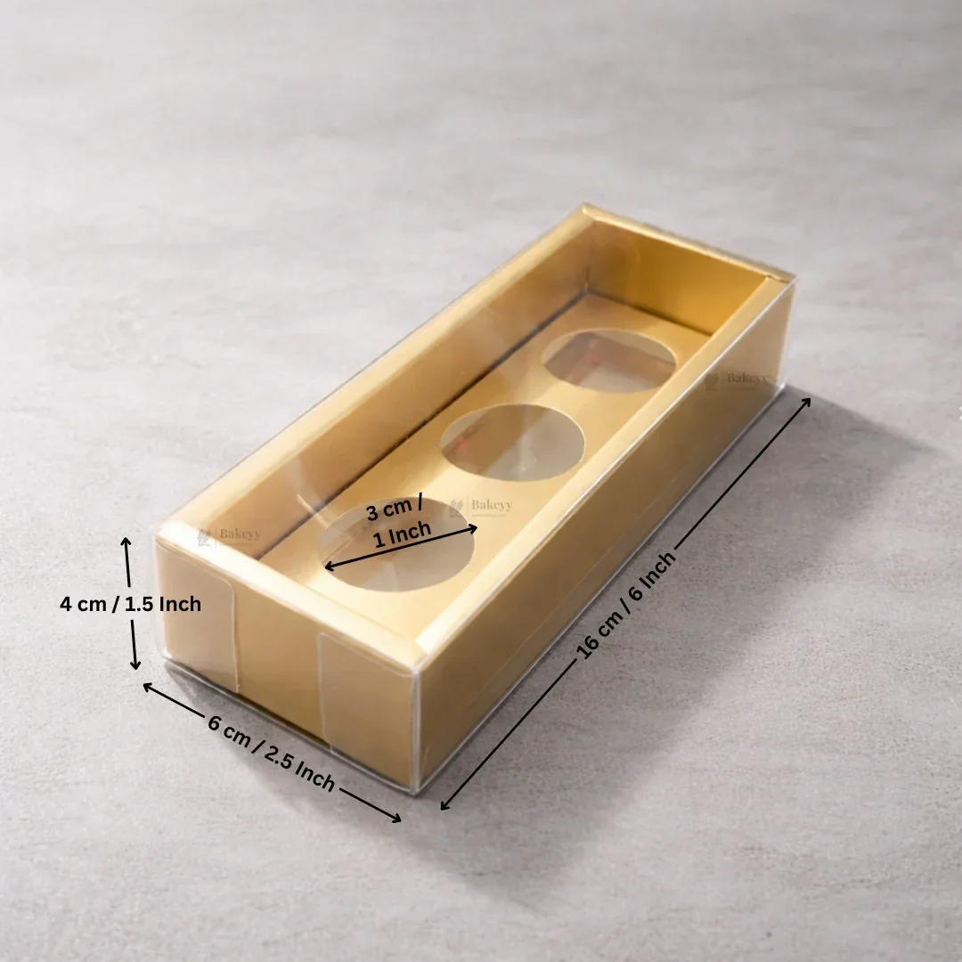Chocolate Gift Box with PVC Cover & Cavity Tray | Gold Color | Premium Chocolate Packaging Box | Multiple Capacities Available | Pack of 20 - Image 6