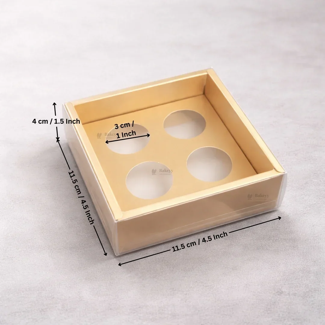 Chocolate Gift Box with PVC Cover & Cavity Tray | Gold Color | Premium Chocolate Packaging Box | Multiple Capacities Available | Pack of 20 - Image 7