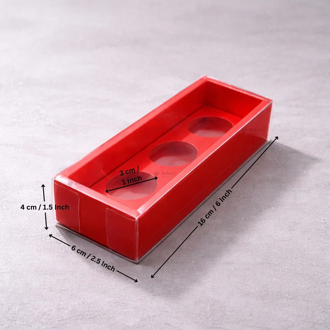 Chocolate Gift Box with PVC Cover & Cavity Tray | Red Color | Premium Chocolate Packaging Box | Multiple Capacities Available | Pack of 20 - Image 4