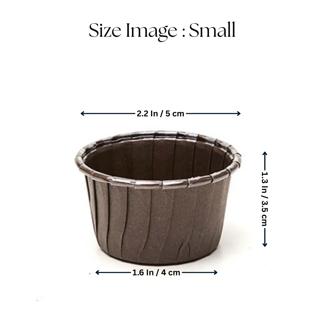 Brown Cupcake Mould | Chocolava Cup Mould |Cup Cake Liners | Laminated Cupcake Mould | Pack of 50 - Image 3