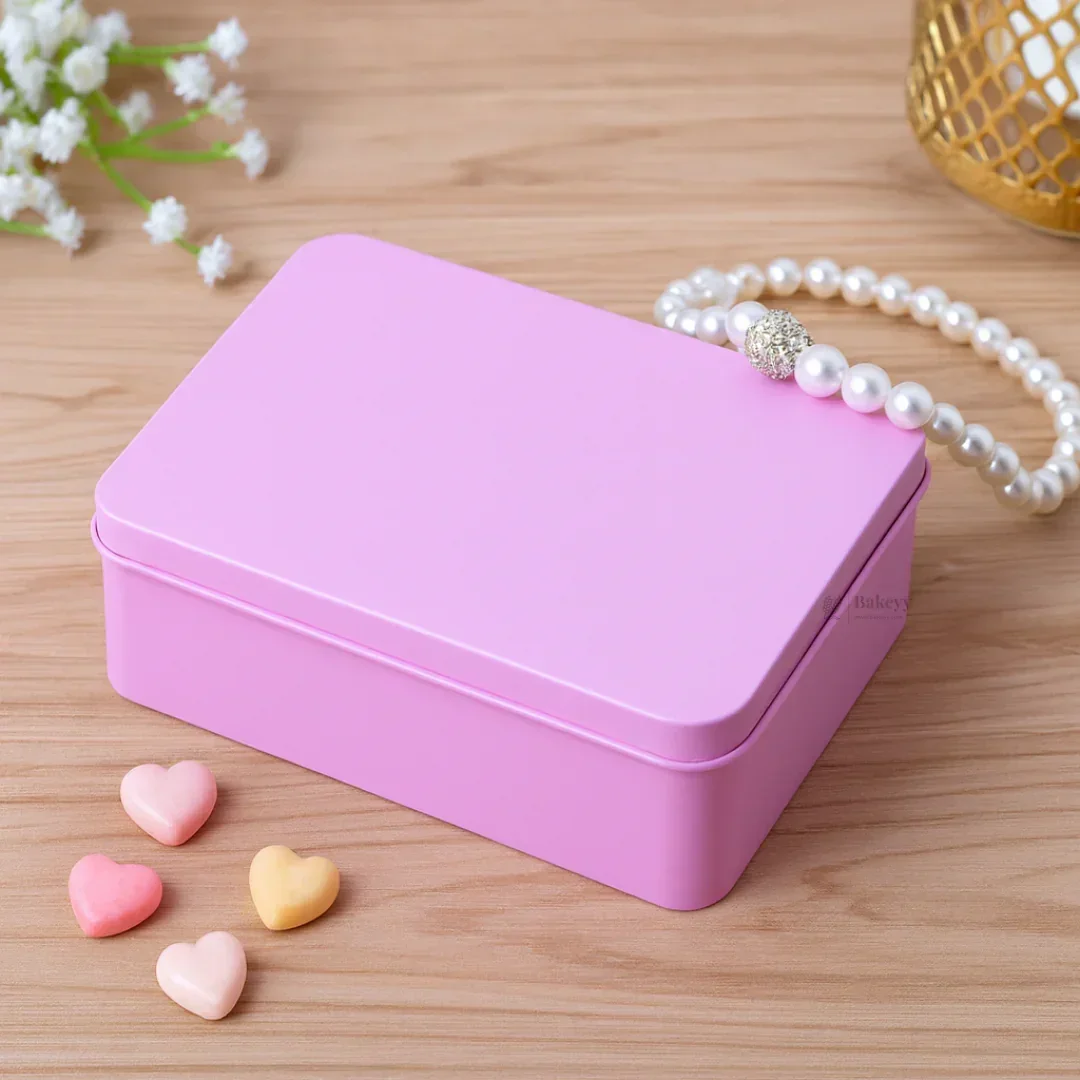 Rectangular Metal Tin Box | Multipurpose Storage & Gifting Box | 1 Piece - Image 5