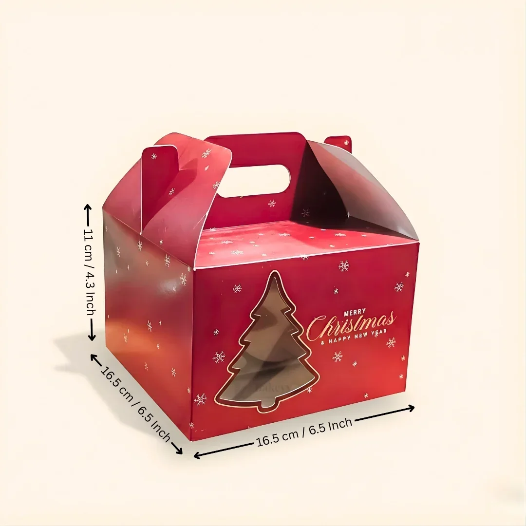 Christmas Hamper Box with Handle | Festive Gifting Box | Premium Holiday Packaging | Pack of 25 - Image 5