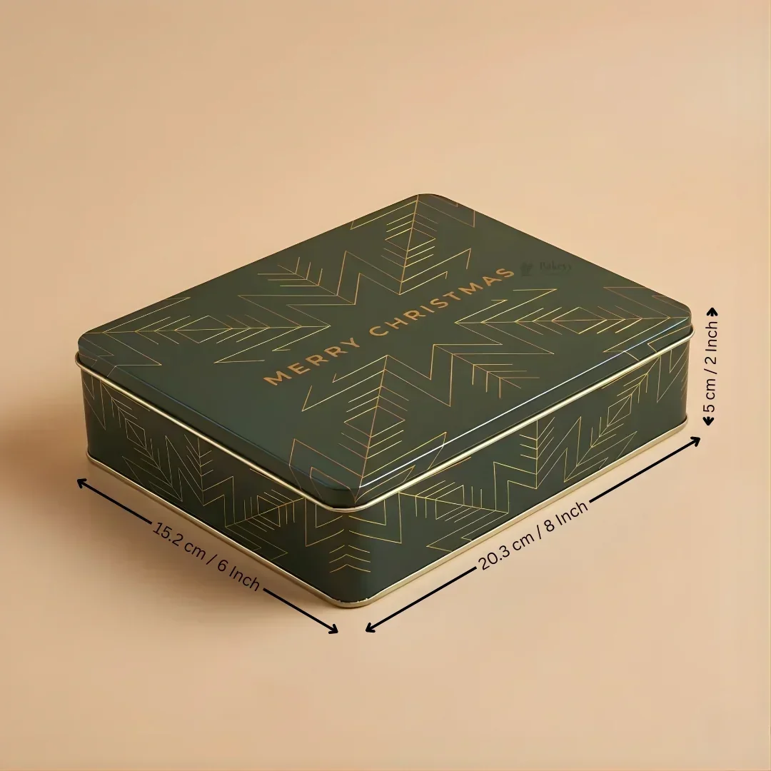 Christmas Hamper Square Tin Box | Hamper Box | Gift Box | Plum Cake Box - Image 15