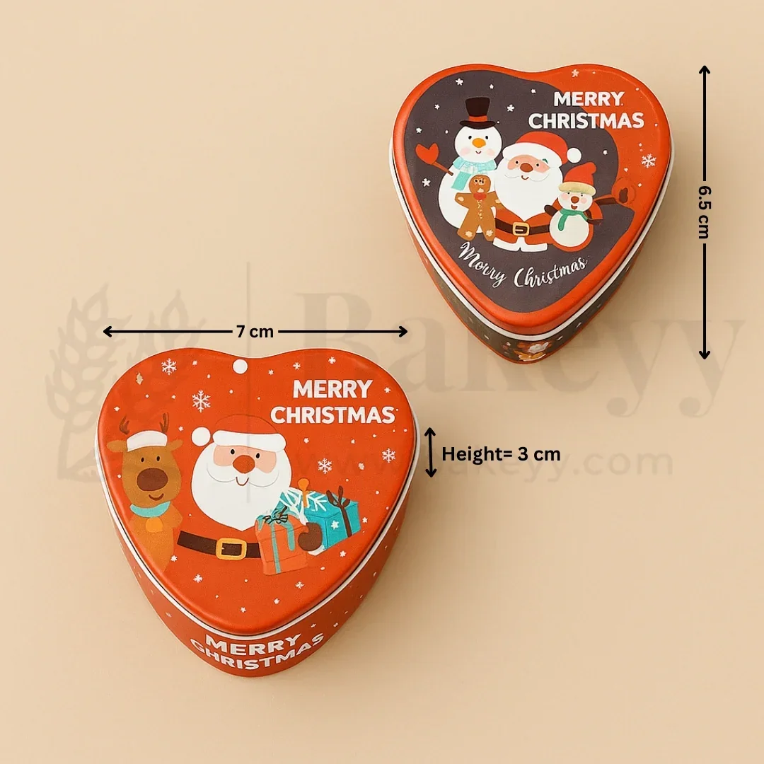 Christmas Heart Tins | Random Christmas Prints | Pack of 12 - Image 2