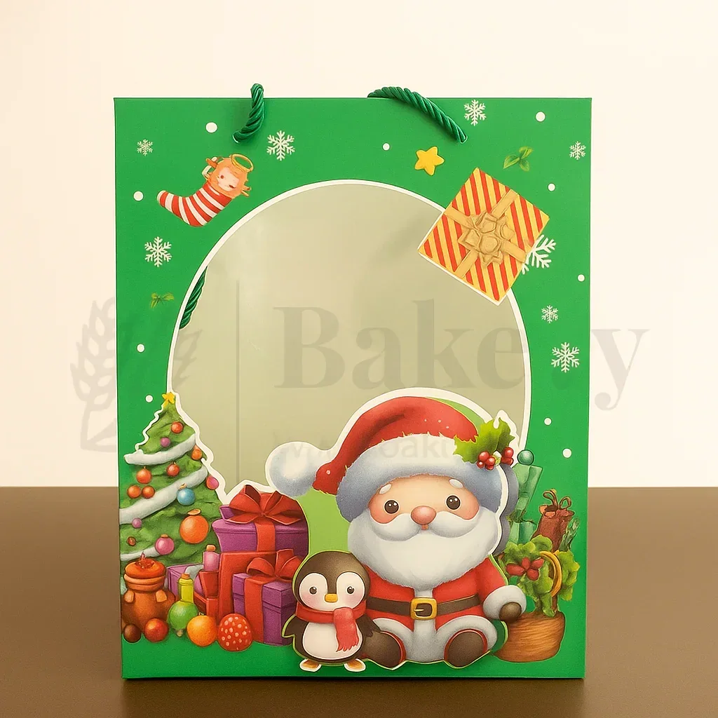 Christmas Paper Bag With Window and Rope Handles - Image 7