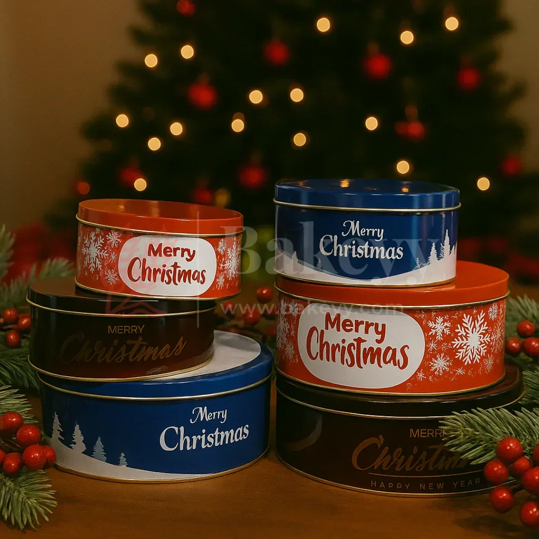 Christmas Assorted Prints Dream Cake Tin Box - Image 3