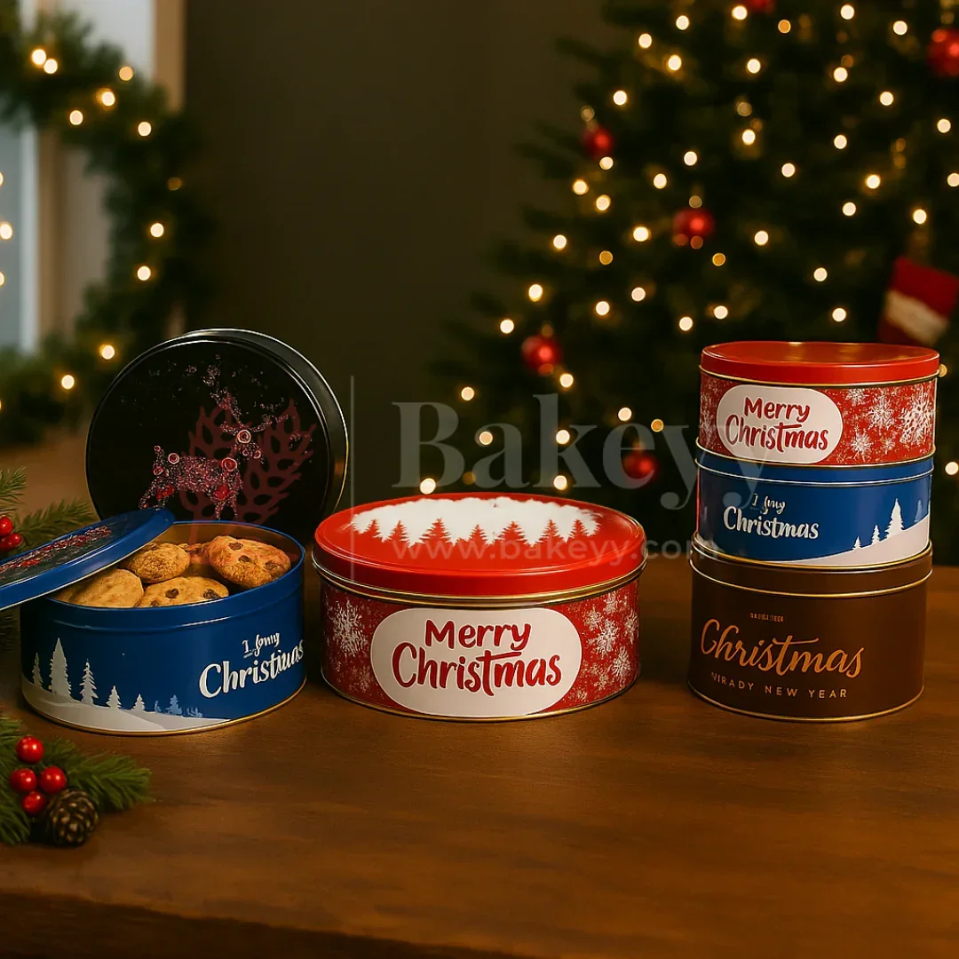 Christmas Assorted Prints Dream Cake Tin Box - Image 4