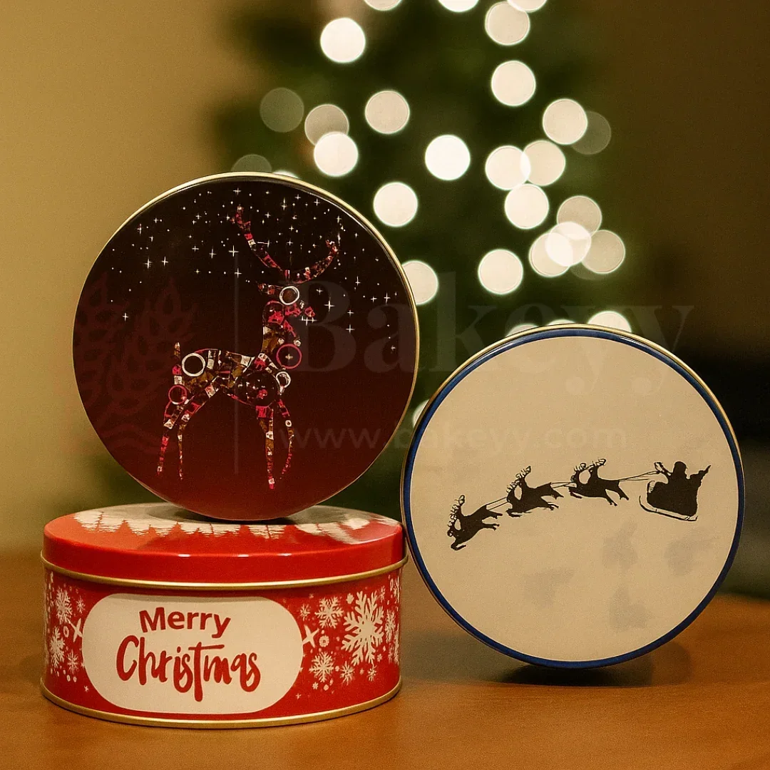 Christmas Assorted Prints Dream Cake Tin Box - Image 6