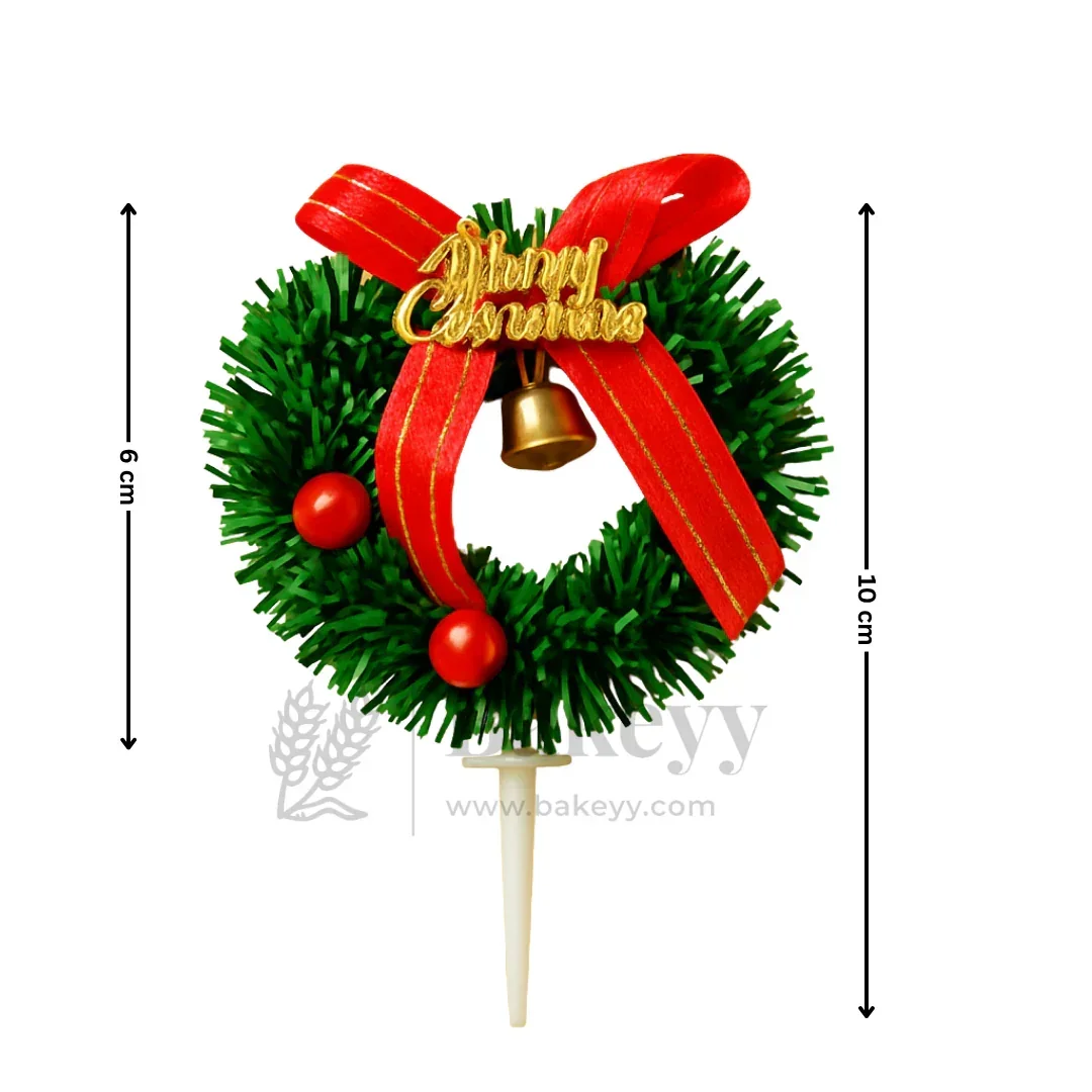 Christmas Wreath Cake Topper | Christmas Decor | Pack of 10 - Image 2