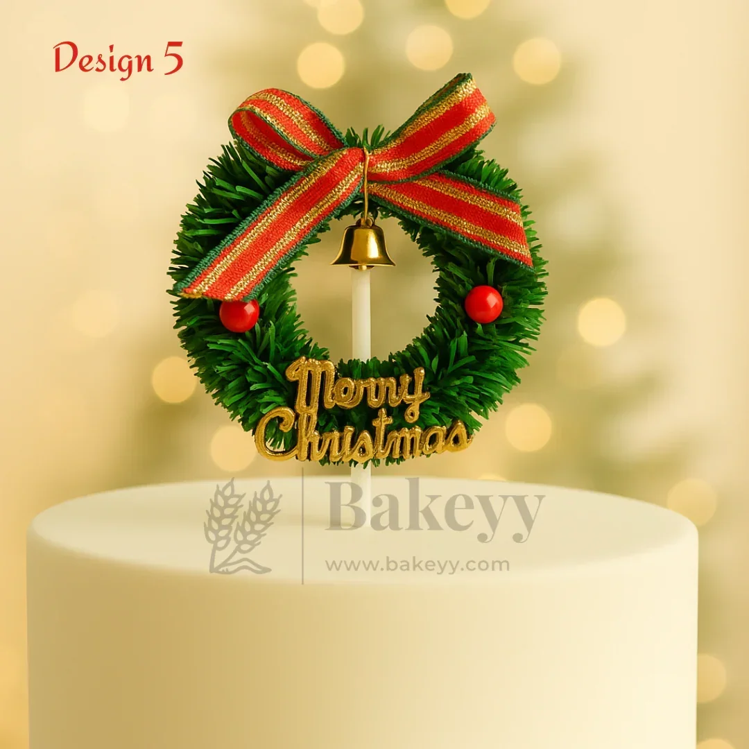 Christmas Wreath Cake Topper | Christmas Decor | Pack of 10 - Image 9