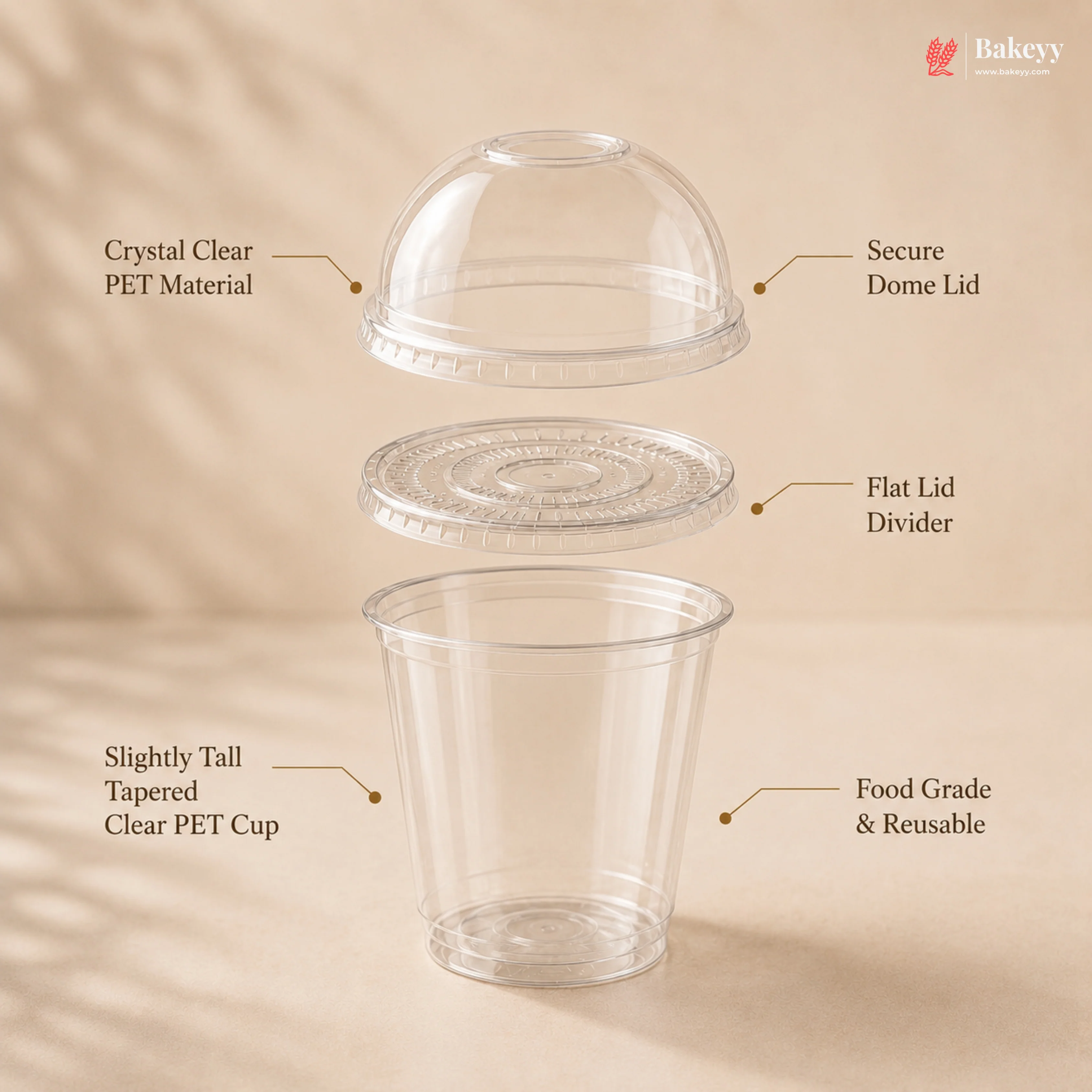 Clear Cookie Dip Cup | 350ml PET Box| Dessert Packaging Cup | Pack of 50 - Image 3